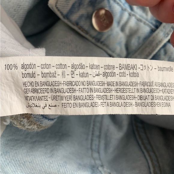 Zara Shorts Size 4 High Waisted Distressed Denim Boho Vacation Summer Casual - Picture 12 of 13